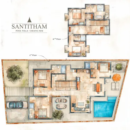 Santitham Pool Villa I 5 Bedrooms I Walkable I Entire Villa Chiang Mai Exterior photo